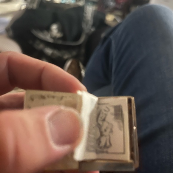 very tiny Bible in mother of pearl case/locket. 1940s - Picture 3 of 6